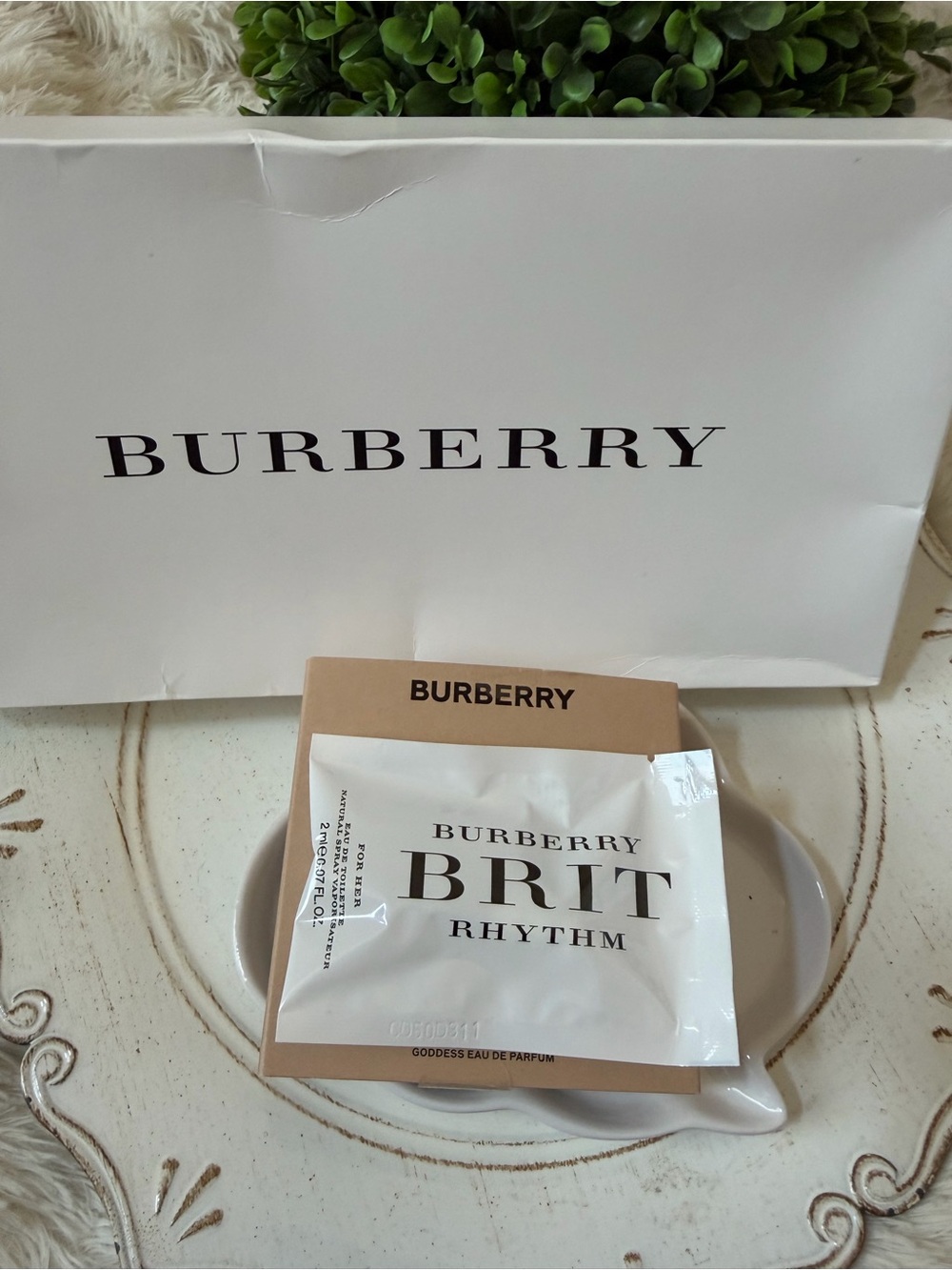 2 Burberry boxes -white and brown (empty)